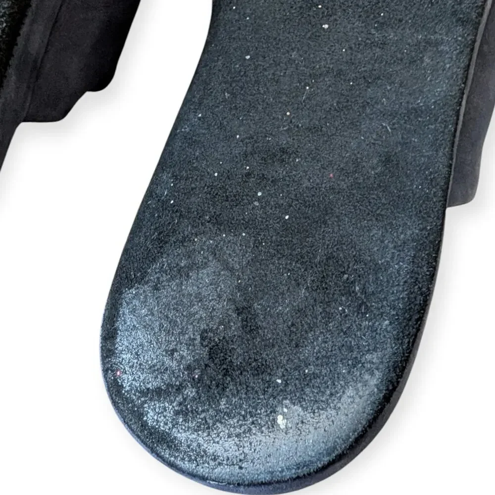 Del Toro x Saks Fifth Avenue Dog Embroidered Navy Blue House Slippers Mens 10.5